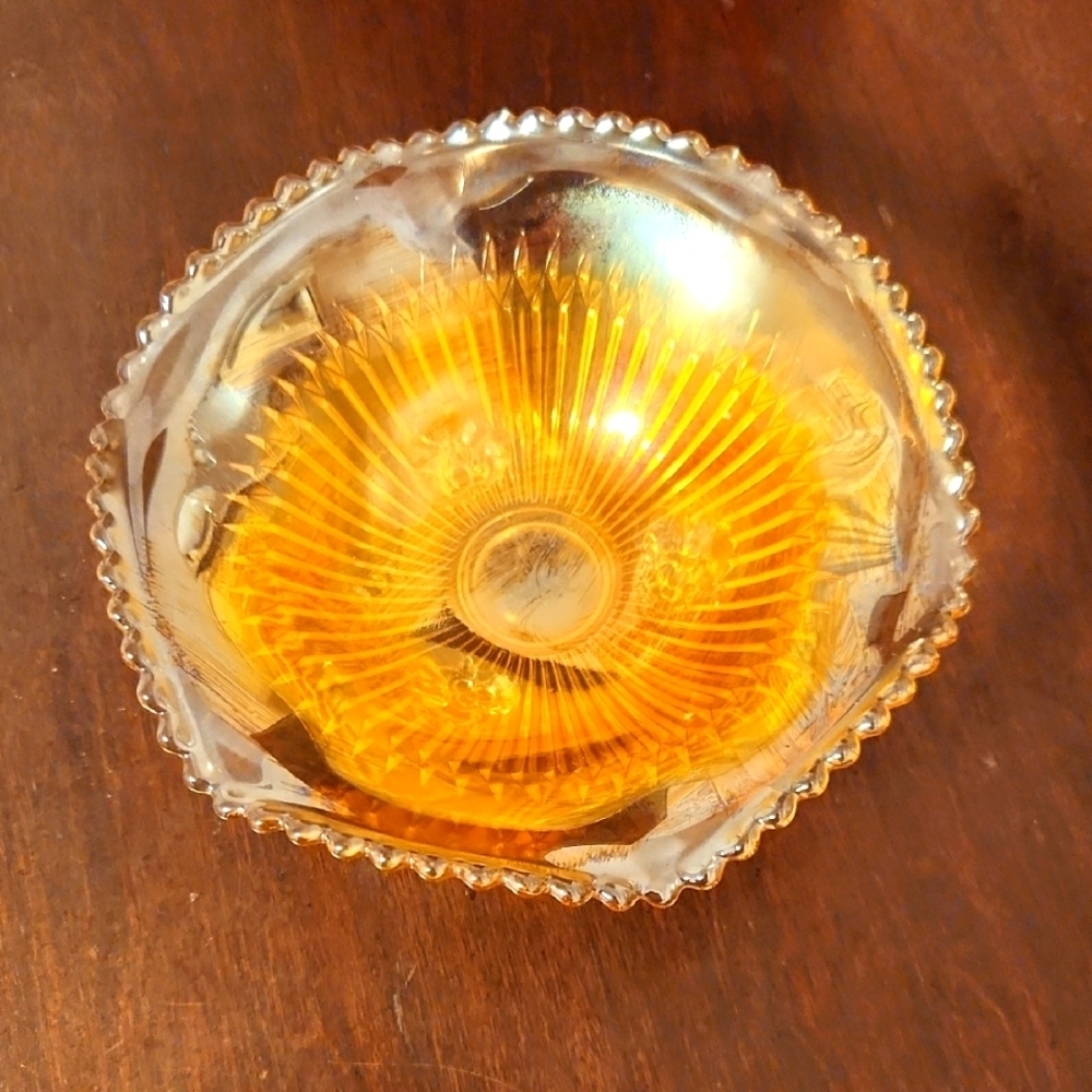 Vintage Carnival Glass candy serving dish